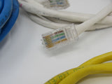Standard Lot of 5 Ethernet Patch Cables RJ-45 Variety of Lengths Cat5e -- New