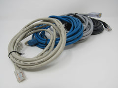 Standard Lot of 4 Ethernet Patch Cables RJ-45 Variety of Lengths Cat5e -- New