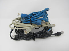 Standard Lot of 3 Ethernet Patch Cables RJ-45 Variety of Lengths Cat5e -- Used