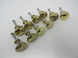 Designer Cabinet Door Drawer Knobs Pulls Lot of 10 Polished Brass -- Used