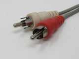 Standard Stereo Audio Connector Cable RCA x2 Length 6ft Male -- New