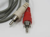 Standard Stereo Audio Connector Cable RCA x2 Length 6ft Male -- New