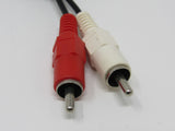Standard Stereo Audio Connector Cable RCA x2 Length 3ft Male -- New