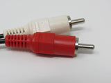 Standard Stereo Audio Connector Cable RCA x2 Length 3ft Male -- New