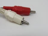 Standard Stereo Audio Connector Cable RCA x2 Length 3ft Male -- New