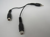 Standard Audio Y Splitter Connector Cable RCA Length 6 Inches Male Female -- New