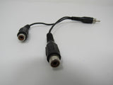 Standard Audio Y Splitter Connector Cable RCA Length 6 Inches Male Female -- New