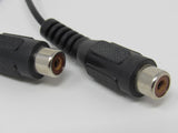 Standard Audio Y Splitter Connector Cable RCA Length 6 Inches Male Female -- New