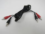 Standard Stereo Audio Connector Cable RCA x2 Length 5.5ft Male -- New