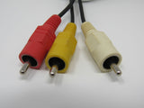 Standard Video Audio Stereo Connector Cable RCA x3 Length 55 Inches Male -- New