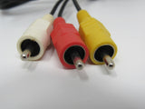 Standard Video Audio Stereo Connector Cable RCA x3 Length 55 Inches Male -- New