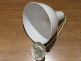 Designer Hanging Light Fixture 12-in White 16 Inch Cord -- Used