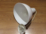 Designer Hanging Light Fixture 12-in White 16 Inch Cord -- Used