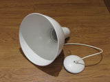 Designer Hanging Light Fixture 12-in White 46 Inch Cord -- Used