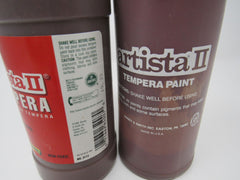 Binny & Smith Inc Artista II Tempera Paint - Lot of 2 Burnt Sienna 54-3115-2-107 -- New