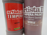 Binny & Smith Inc Artista II Tempera Paint - Lot of 2 Burnt Sienna 54-3115-2-107 -- New