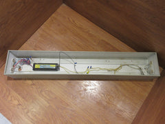 Commercial Ceiling Light Fixture Fluorescent Fire Rated 48-in Gray/White -- Used