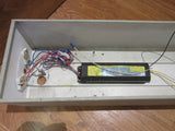 Commercial Ceiling Light Fixture Fluorescent Fire Rated 48-in Gray/White -- Used