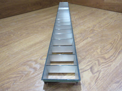 Commercial Ceiling Light Fixture Fluorescent Parabolic Louver 48-in Black/Silver -- Used