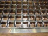 Commercial Ceiling Light Fixture Fluorescent Parabolic Louver 48-in Silver -- Used