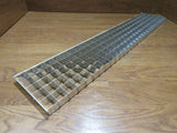 Commercial Ceiling Light Fixture Fluorescent Parabolic Louver 48-in Silver -- Used