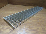 Commercial Ceiling Light Fixture Fluorescent Parabolic Louver 48-in Silver -- Used