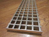 Commercial Ceiling Light Fixture Fluorescent Parabolic Louver 48-in Silver -- Used