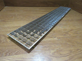 Commercial Ceiling Light Fixture Fluorescent Parabolic Louver 48-in Silver -- Used