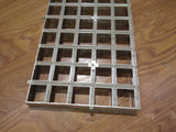 Commercial Ceiling Light Fixture Fluorescent Parabolic Louver 48-in Silver -- Used