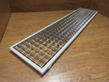 Commercial Ceiling Light Fixture Fluorescent Parabolic Louver 48-in Silver -- Used