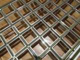Commercial Ceiling Light Fixture Fluorescent Parabolic Louver 48-in Silver -- Used