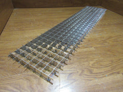 Commercial Ceiling Light Fixture Fluorescent Parabolic Louver 48-in Silver -- Used