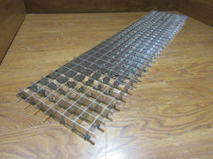 Commercial Ceiling Light Fixture Fluorescent Parabolic Louver 48-in Silver -- Used