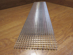 Commercial Ceiling Light Fixture Fluorescent Parabolic Louver 48-in Silver -- Used