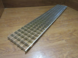 Commercial Ceiling Light Fixture Fluorescent Parabolic Louver 48-in Silver -- Used