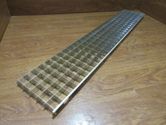 Commercial Ceiling Light Fixture Fluorescent Parabolic Louver 48-in Silver -- Used
