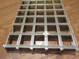 Commercial Ceiling Light Fixture Fluorescent Parabolic Louver 48-in Silver -- Used