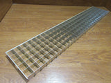 Commercial Ceiling Light Fixture Fluorescent Parabolic Louver 48-in Silver -- Used