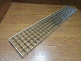 Commercial Ceiling Light Fixture Fluorescent Parabolic Louver 48-in Silver -- Used