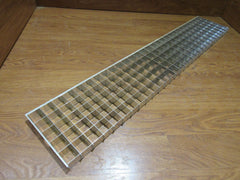 Commercial Ceiling Light Fixture Fluorescent Parabolic Louver 48-in Silver -- Used