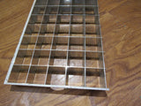 Commercial Ceiling Light Fixture Fluorescent Parabolic Louver 48-in Silver -- Used