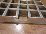 Commercial Ceiling Light Fixture Fluorescent Parabolic Louver 48-in Silver -- Used
