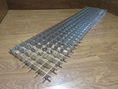 Commercial Ceiling Light Fixture Fluorescent Parabolic Louver 48-in Silver -- Used