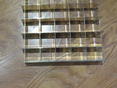 Commercial Ceiling Light Fixture Fluorescent Parabolic Louver 48-in Silver -- Used