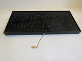 Standard Lite Up OPEN Sign Black Neon Rainbow Light Plastic -- Used