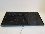 Standard Lite Up OPEN Sign Black Neon Rainbow Light Plastic -- Used