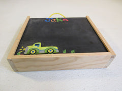 Designer Children Chalk Board Set White Board On Back Wood -- Used