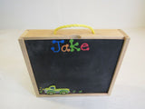 Designer Children Chalk Board Set White Board On Back Wood -- Used