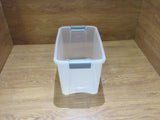 Rubbermaid Storage Tote With Locking Handles 18.75in x 11.75in Frosted/Gray -- Used