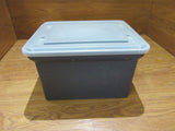 Office Max Stackable File Tote Letter & Legal 18in x 14.5in x 11in OM99658 -- Used